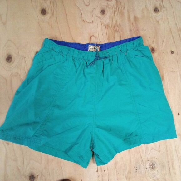 Vintage L.L. Bean Wind Shorts Teal - Picture 1 of 3